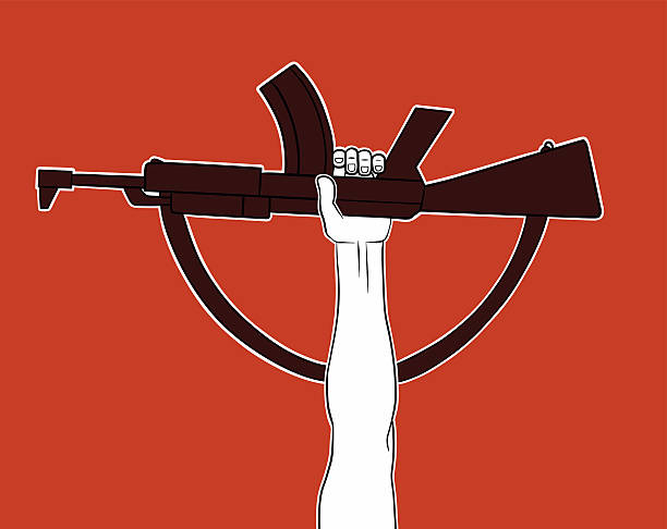 stockillustraties, clipart, cartoons en iconen met armed revolution - communism