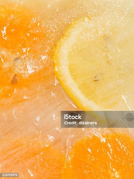 Chunks Of Lemon And Orange Stock Photo - Download Image Now - Backgrounds, Citrus Fruit, Cold Drink