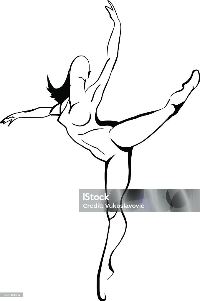 Ballet Ballet dancer. Vector illustration. Adult stock vector