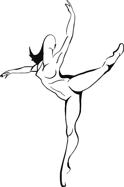 Ballet vector art illustration