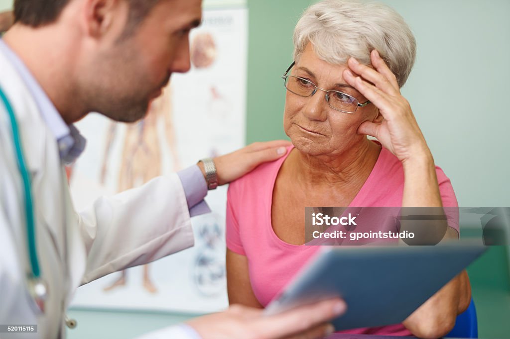 Don't worry, this medical test isn't so bad Digital Tablet Stock Photo