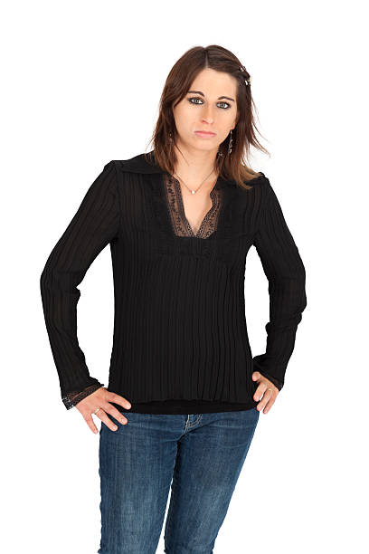 istock Beautiful woman doing different expressions in different sets of clothes 520118183