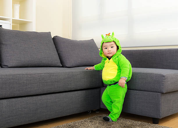 istock Baby boy with halloween party costume 520118893
