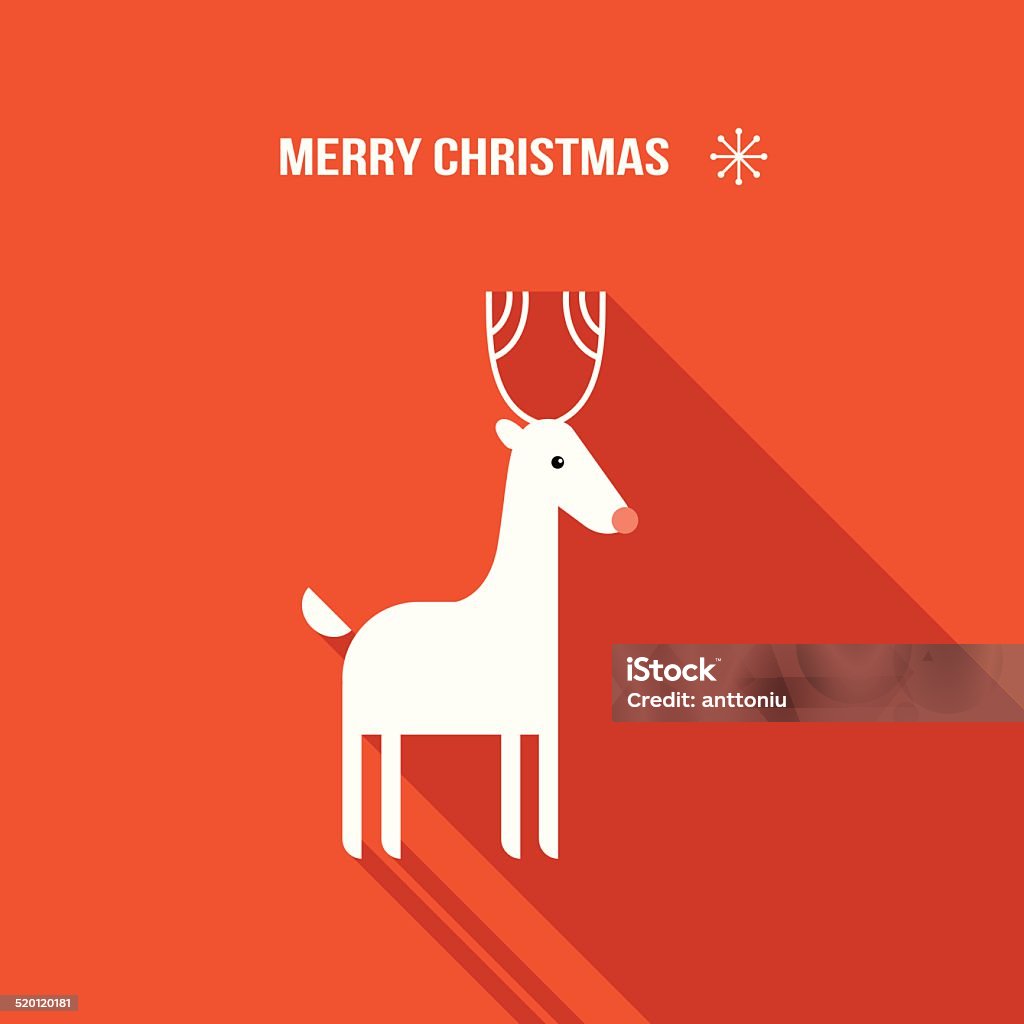 Christmas deer modern flat design style Christmas deer modern flat design style. Christmas postcard, New Year banner template. Holiday celebration. Vector illustration. Abstract stock vector