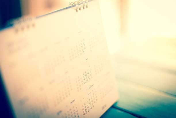 istock blurred calendar in vintage tone. 520122624