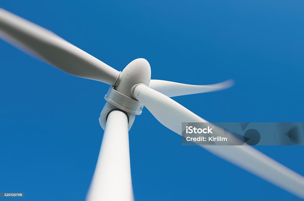 Nahaufnahme von einem wind turbine - Lizenzfrei Windkraftanlage Stock-Foto