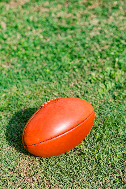 istock Australian Rules Football on Grass 520126374