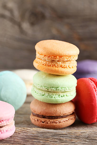 istock French colorful and tasty macarons on grey wooden table 520128502