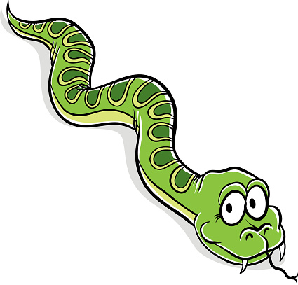 Green Snake Crawling Stock Illustration - Download Image Now - Anaconda -  Snake, Animal, Animal Wildlife - iStock