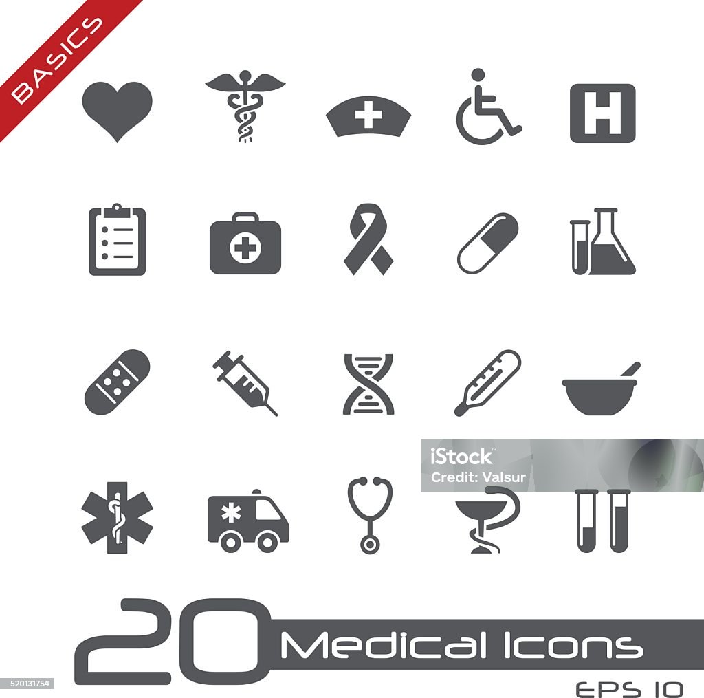 Médicos Icons// Basics - arte vectorial de Ícono libre de derechos