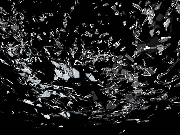 istock Pieces of broken or cracked glass 520132518