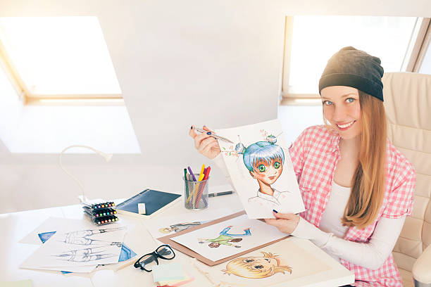 istock Attractive female artist 520133494