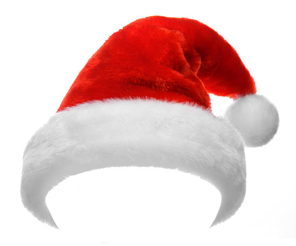 istock Single Santa Claus red hat isolated on white background 520134059