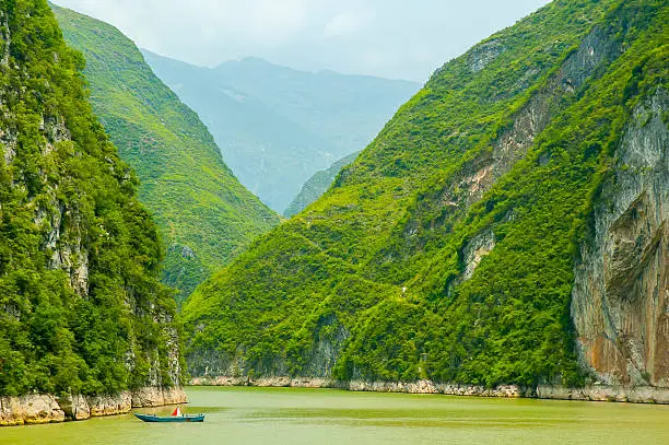 Yangtze river close to  Three Gorges Dam, China