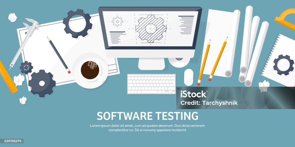 Computer Vector Construction Vector Illustration Engineering And Architecture Notebook Computer ...