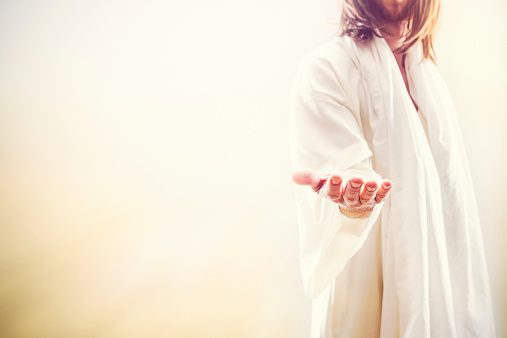 Jesus Christ Extending Welcoming Hand
