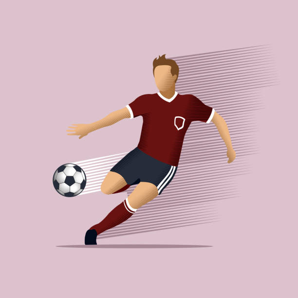 Zawodnik piłki nożnej – artystyczna grafika wektorowa