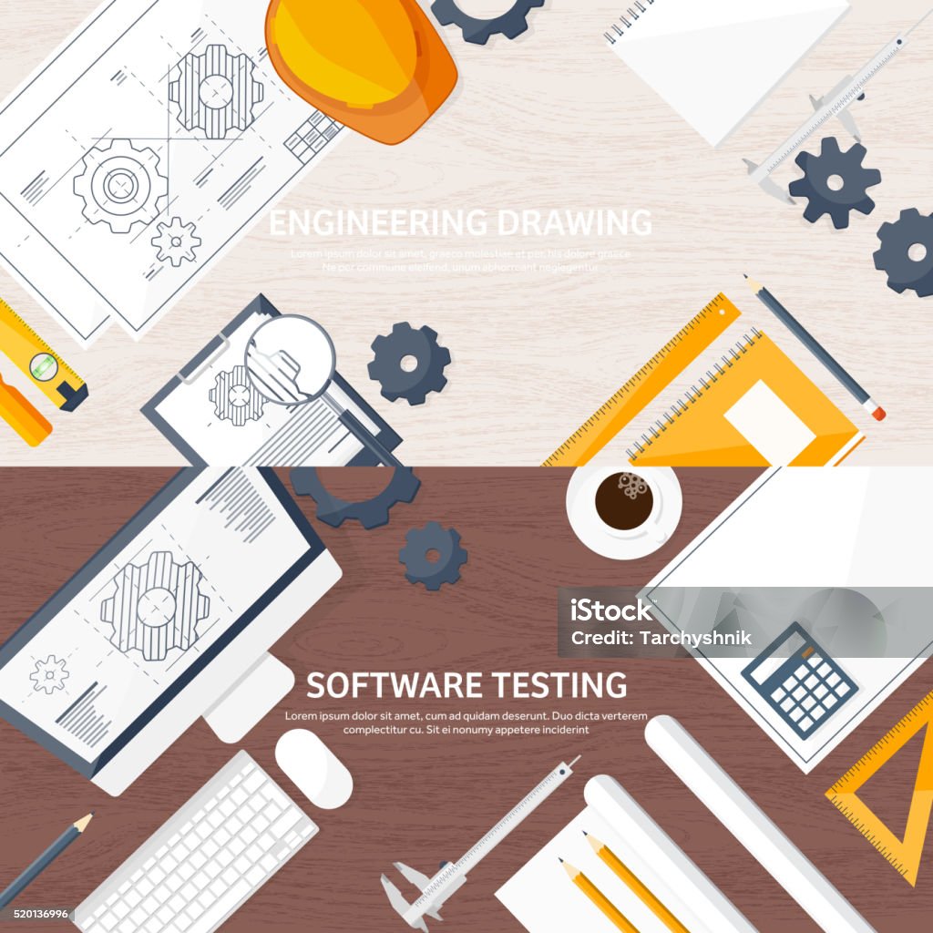 Computer Vector Construction Vector Illustration Engineering And Architecture Computer Drawing ...