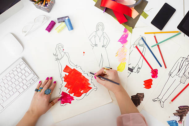 istock Fashion designer drawing 520138168