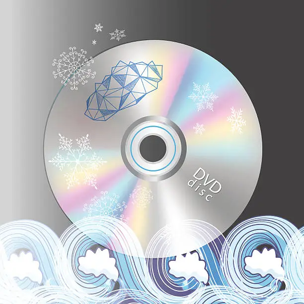 Vector illustration of beautiful disc DVD