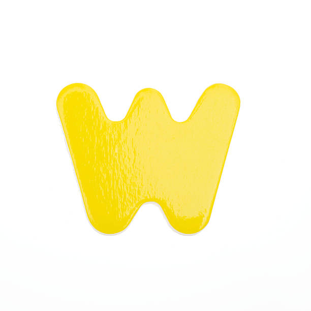 istock wooden toy letter W 520164303