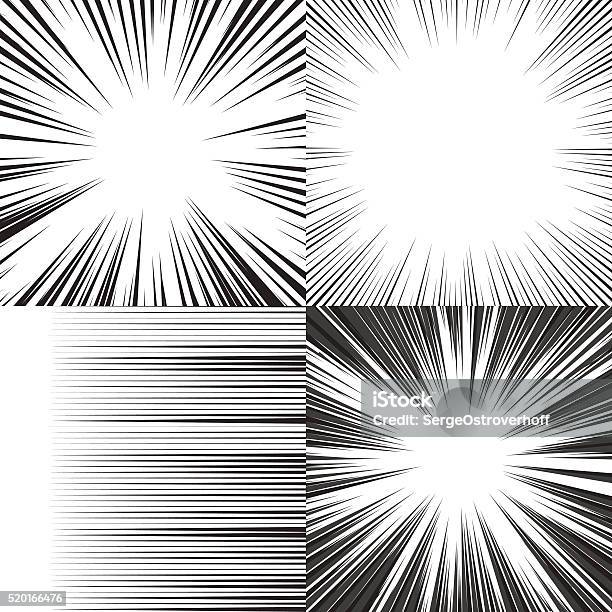 Comic Book Speed Horizontal Lines Background Stock Illustration - Download Image Now - Striped, Motion, Blurred Motion