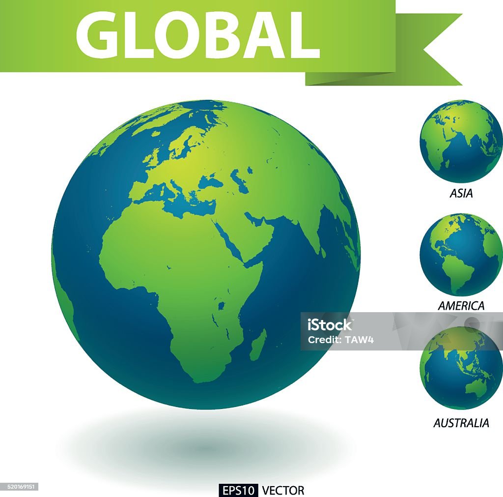 Global - Lizenzfrei Planet Erde Vektorgrafik