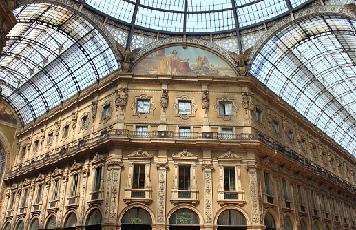 Vittorio Emanuele gallery in Milan, Italy
