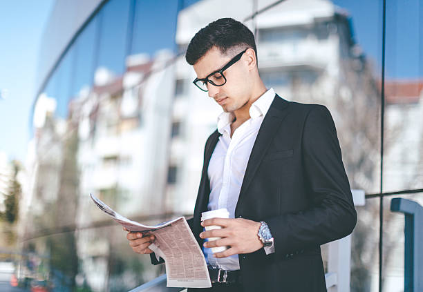 istock Businessman reading the news 520170822