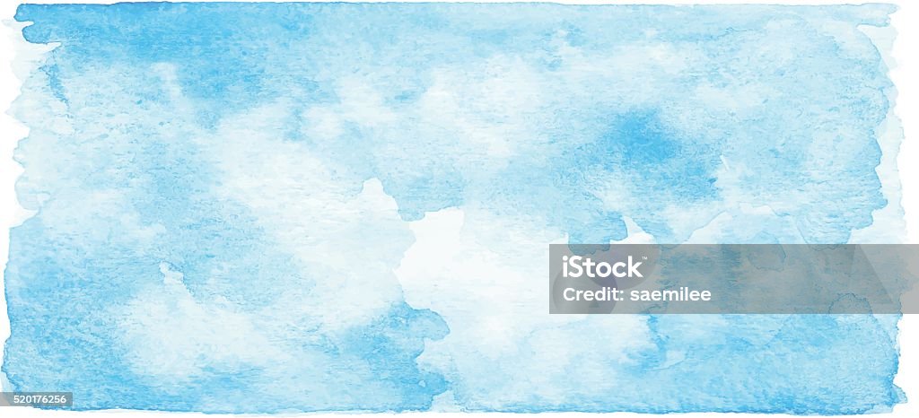 Watercolor Blue Banner Vector illustration of watercolor painting. Watercolor Paints stock vector