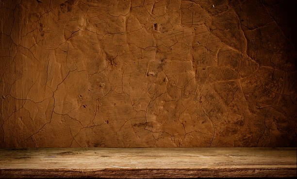istock The texture of clay walls 520179346