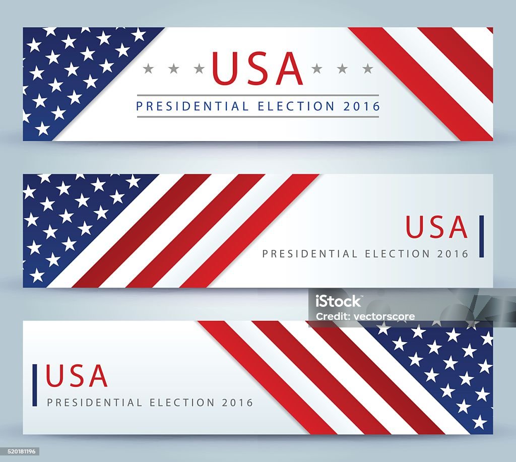 USA Presidential election banner background American Flag stock vector