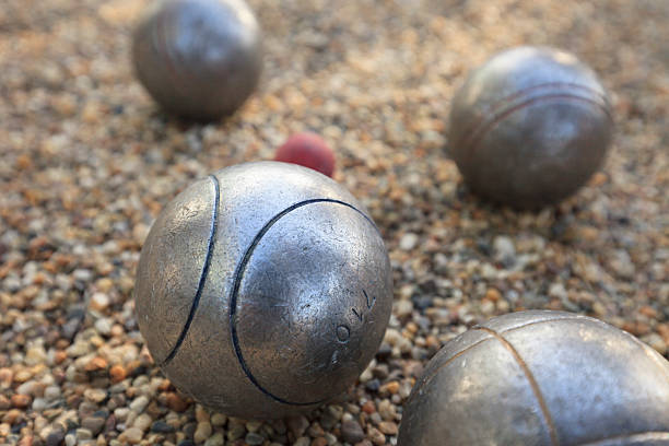 istock petanque balls and a small red jack 520191341