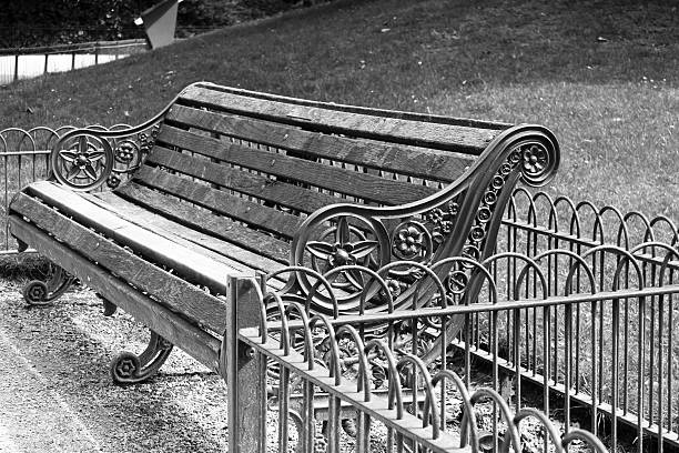 istock The Benches In Battersea Park in Black and white 520191387