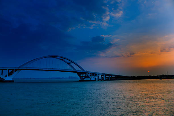 istock Xiamen wuyuan bridge at dawn 520192957