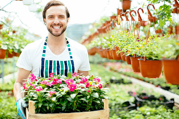 istock Male Florist With Flowers. 520194733