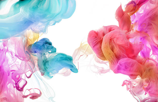 istock Acrylic colors in water. Abstract background. 520214191