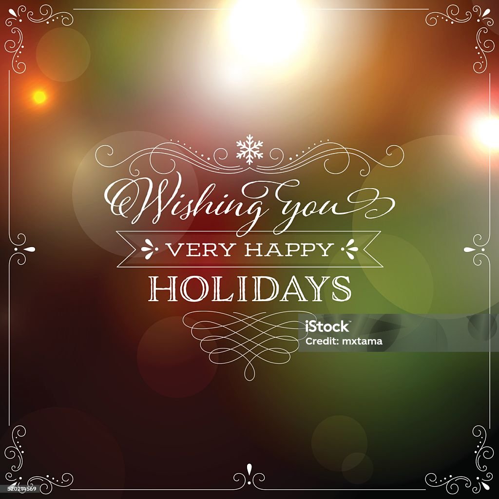 Bokeh Lights Holiday Background Bokeh, defocused lights holiday background with message.  EPS10 file contains transparencies.  Ai10 file, hi res jpeg included.  Scroll down to see more of my designs linked below. Abstract stock vector