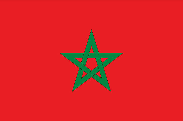 maroko flaga - morocco stock illustrations