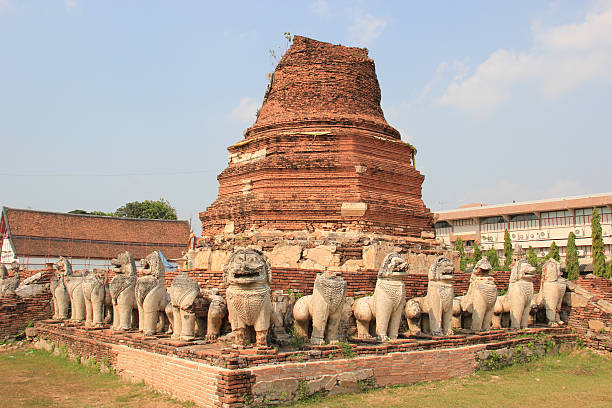 antigo templo pagode no prathammamikkarat na tailândia - ratchaburana - fotografias e filmes do acervo