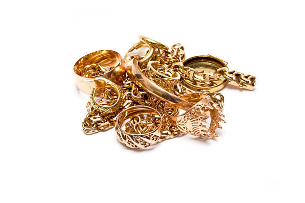 ゴールドのジュエリー - gold jewelry ring scrap metal ストックフォトと画像