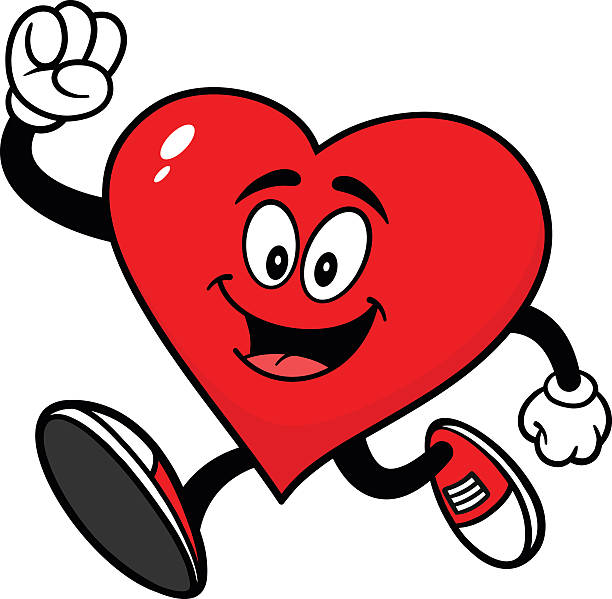 Heart Mascot Running Stock Illustration - Download Image Now - Heart Shape,  Cartoon, Running - iStock