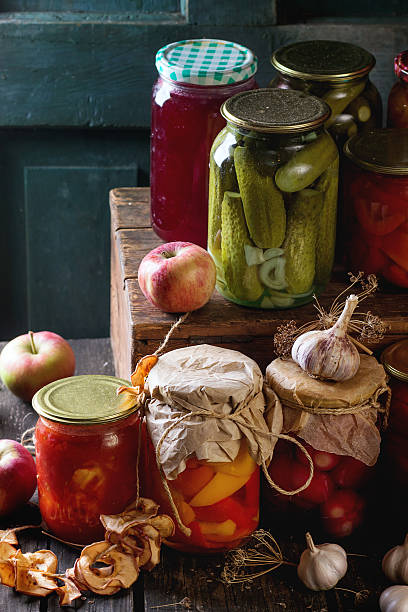 istock Assortment of preserved food 520221256