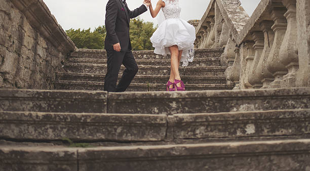 istock Wedding caucasian couple together. 520221476