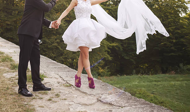 istock Wedding caucasian couple together. 520221526