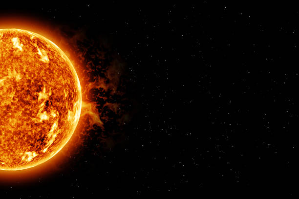 il sole-centrale a sinistra - sun flare foto e immagini stock