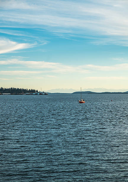 istock Boat in the bay, Bellingham Washington 520226926