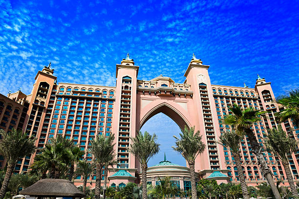 atlantis hotel na wyspę dłoń jumeirah, dubaj - atlantis the palm zdjęcia i obrazy z banku zdjęć