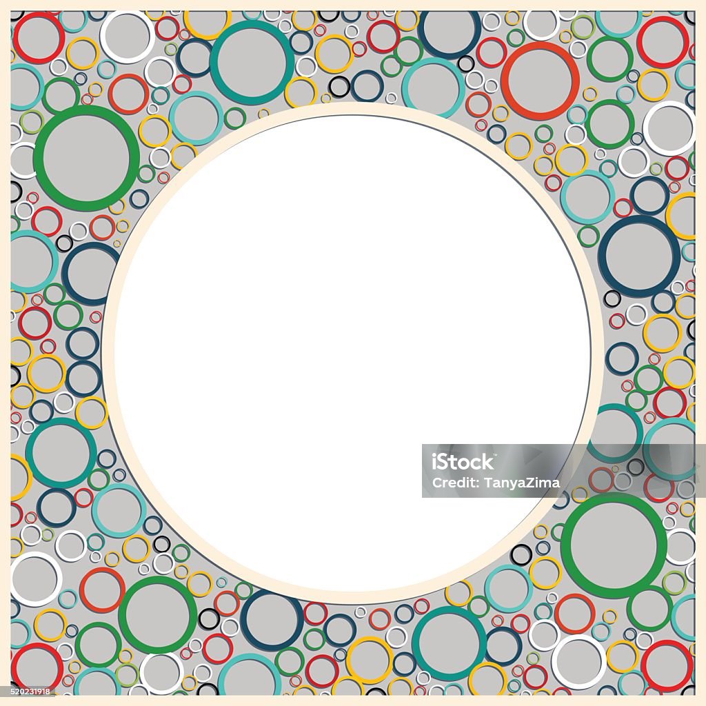 Round Color Frame Round Color Frame With Colorful Abstract Pattern Stock Illustration ...