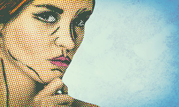 istock Pop art comic style woman, retro poster 520233282